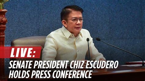 LIVE: Senate President Chiz Escudero holds press briefing .